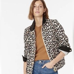 J. Crew Animal Print Barn Jacket